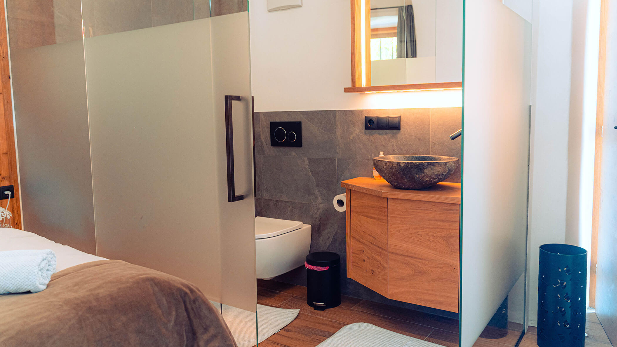 Apartment - Bad - Apartments & Historic Chalet in St. Sigmund